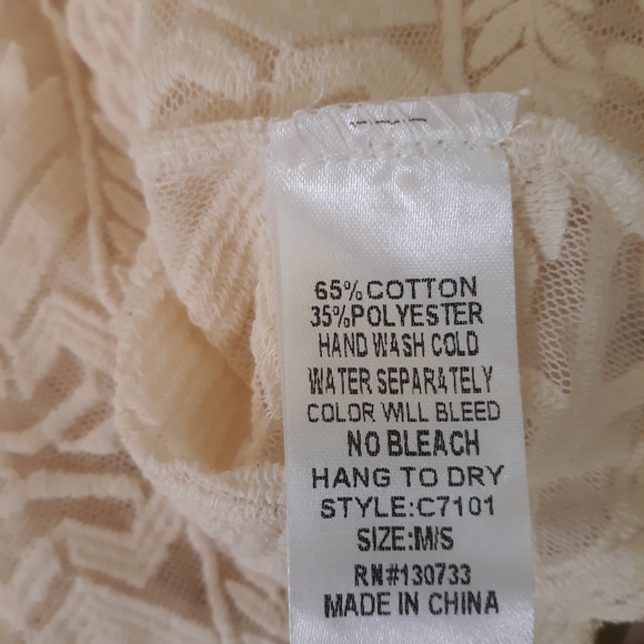 Umgee ivory lace dress coverup S/M *N - Picture 6 of 9
